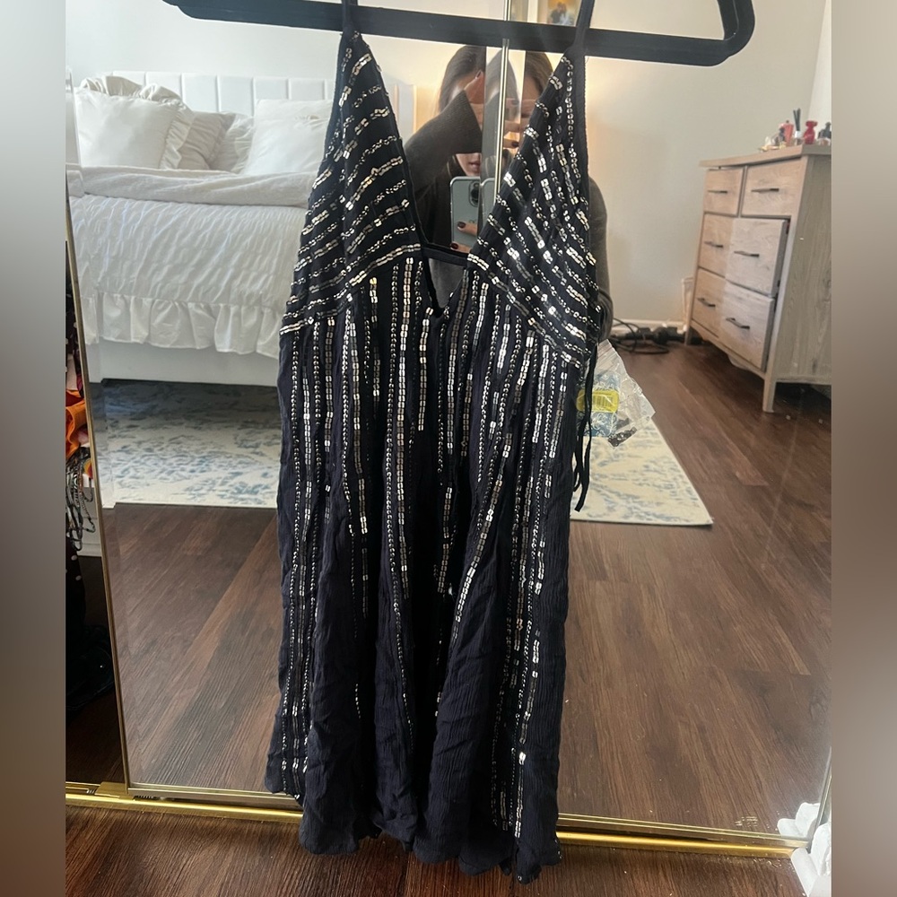 Free people black sequence dress